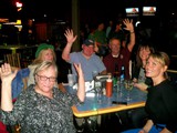Friends Tom Harris and guests